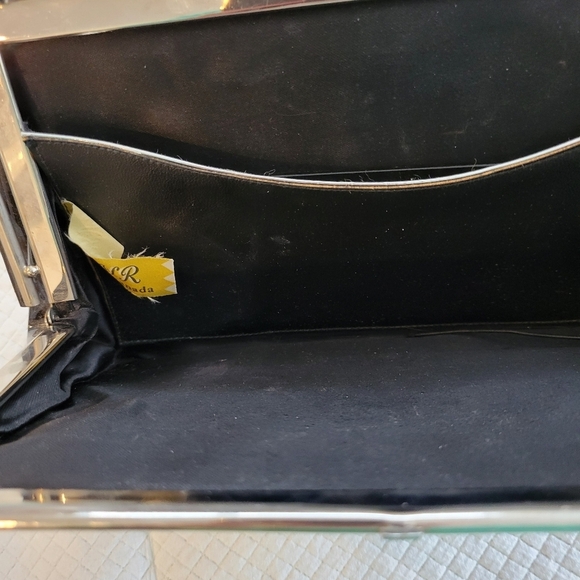 Vintage Mayfair Of Canada Black Corded Clutch Evening Bag - Picture 2 of 5